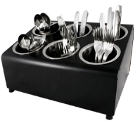 Black  Silvatainer, 6 Compartment 