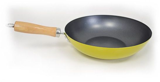 Colours Wok,28Cm,Non-Stik, Wood Hndl - Lime 