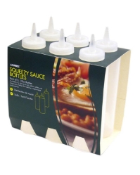 Sauce Bottle Clear 8 Oz Pack 6 