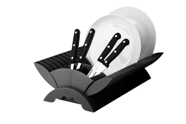Colours Plate Drainer - Black 