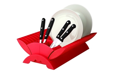 Colours Plate Drainer - Red 