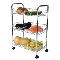 3 Basket Vegetable Rack H47Cm,W25.5Cm,L61Cm 