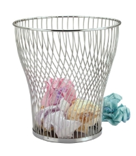Chrome Wire Waste Paper Basket 