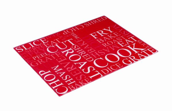Colours Glass Worktop Saver - Actions - Red 
