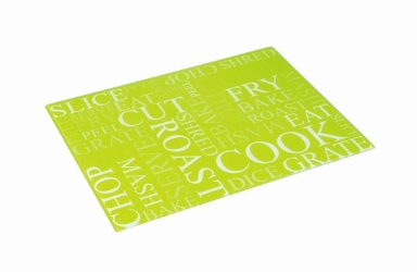 Colours Glass Wrktop Saver - Actions - Lime 