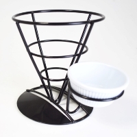 Black Display Cone And Ramekin Holder 