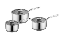 Zanussi Positano 3Pcs Saucepan Set 