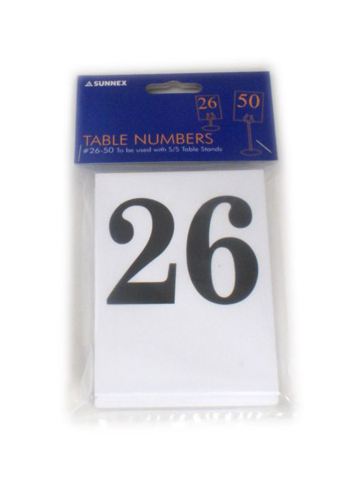 Number Cards  26 To 50 