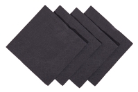 24 x 24cm Black Cocktail Napkin - 4000  