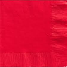 Napkin 2Ply 33cm Red (1000) 
