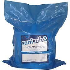 Sanisafe 3 - Quat Free Wipes - case of 4 x 1000 Refill 