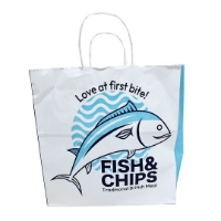 Fish & Chip Jumbo Handled Paper Bags (100)   