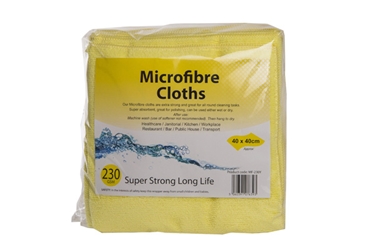 Microfiber Cleaning Cloth 230g Yellow (10 Pack) 